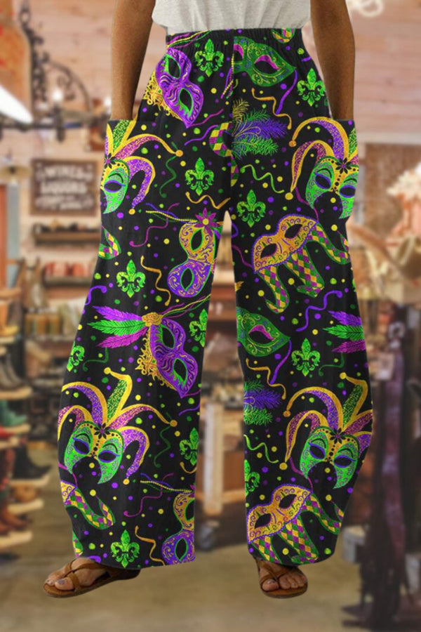 Karnevalswoche Retro Haremshose mit hoher Taille