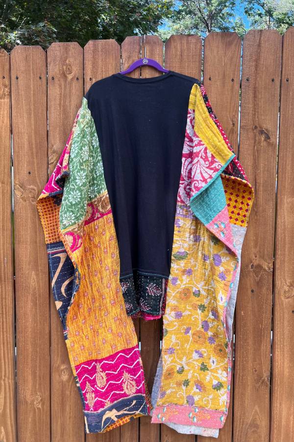 KANTHA WING UPCYCLED DRESS