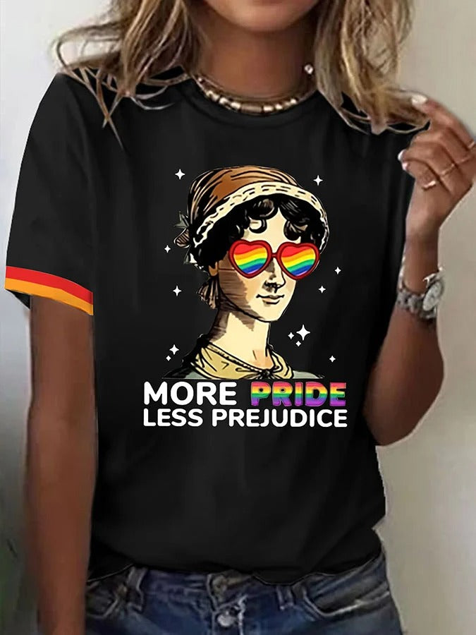 Women's June Pride Month Floral Print Casual T-Shirt