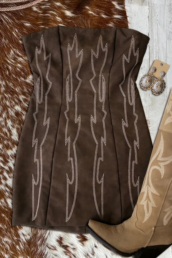 Robe vintage à imprimé bottes western