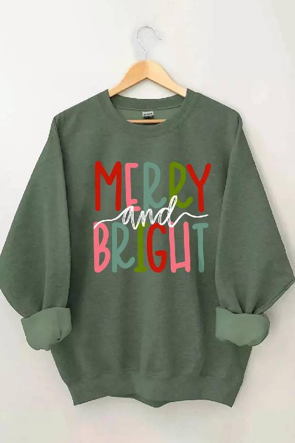 Merry and Bright Christmas Sweatshirt
