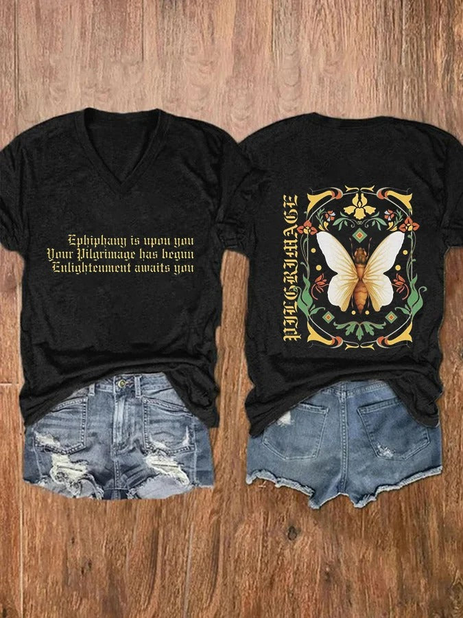 Women'S 2024 Year of The Cicada Print Casual T-Shirt
