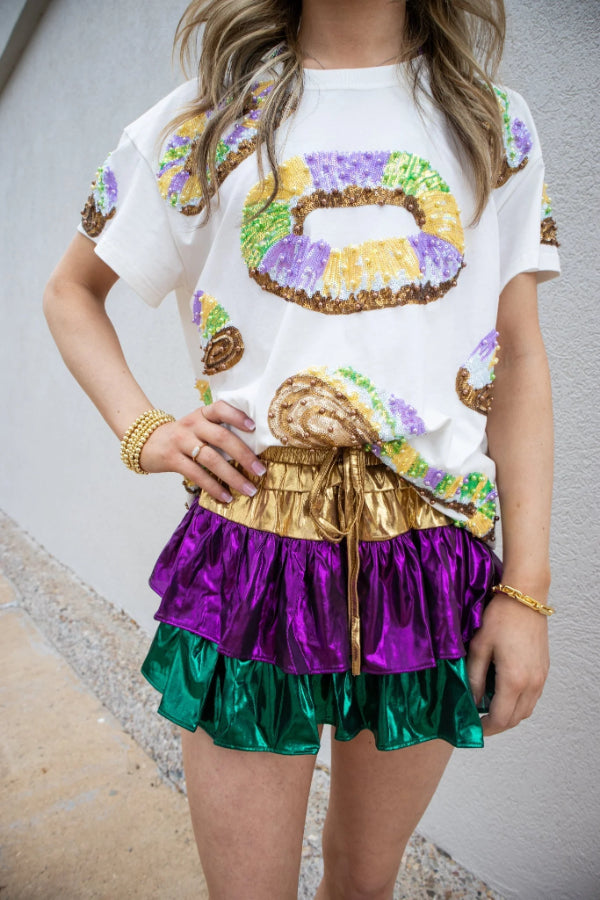 Mardi Gras Tiered Skirt