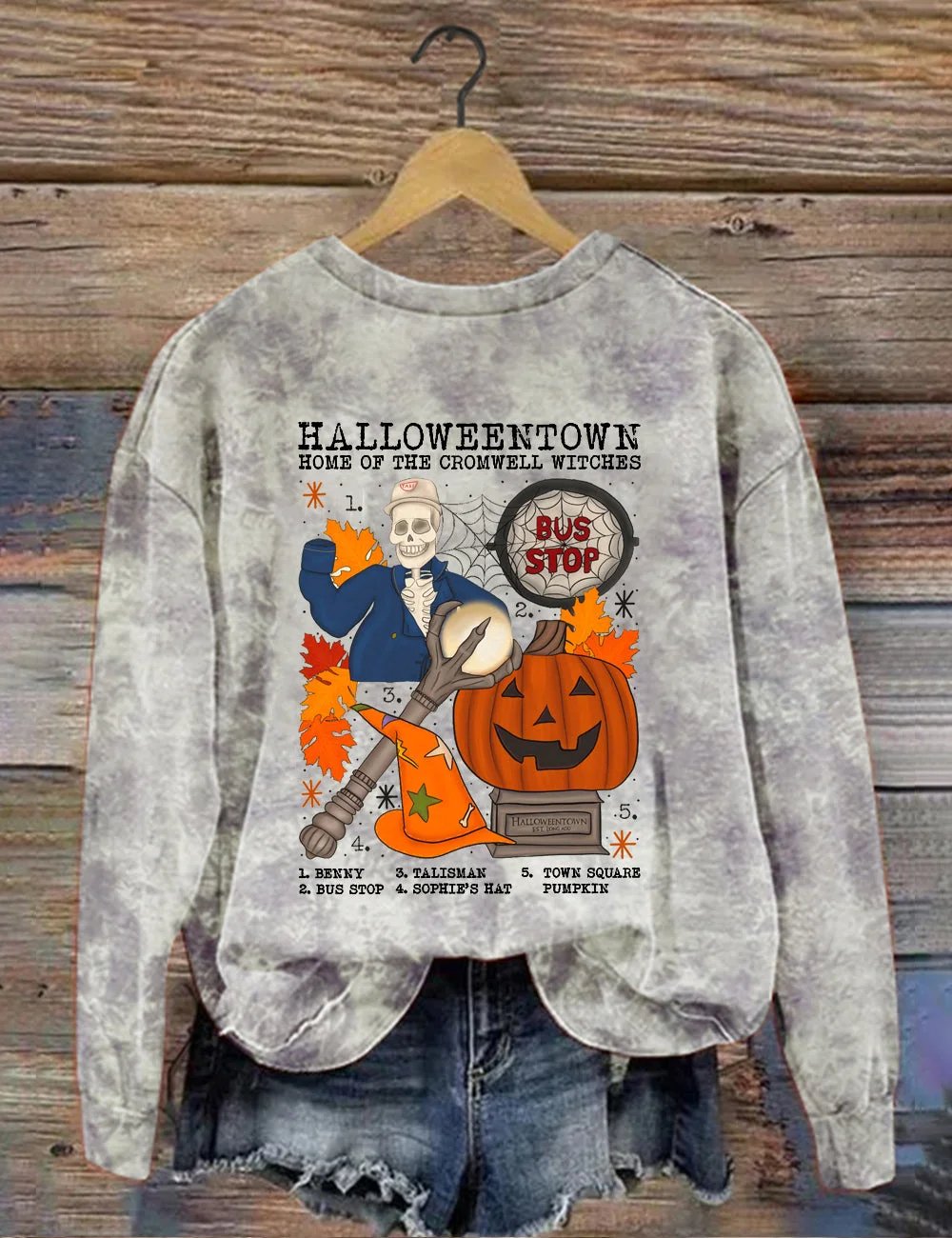 Welcome To Halloween Town Art Print Casual Sweatshirt