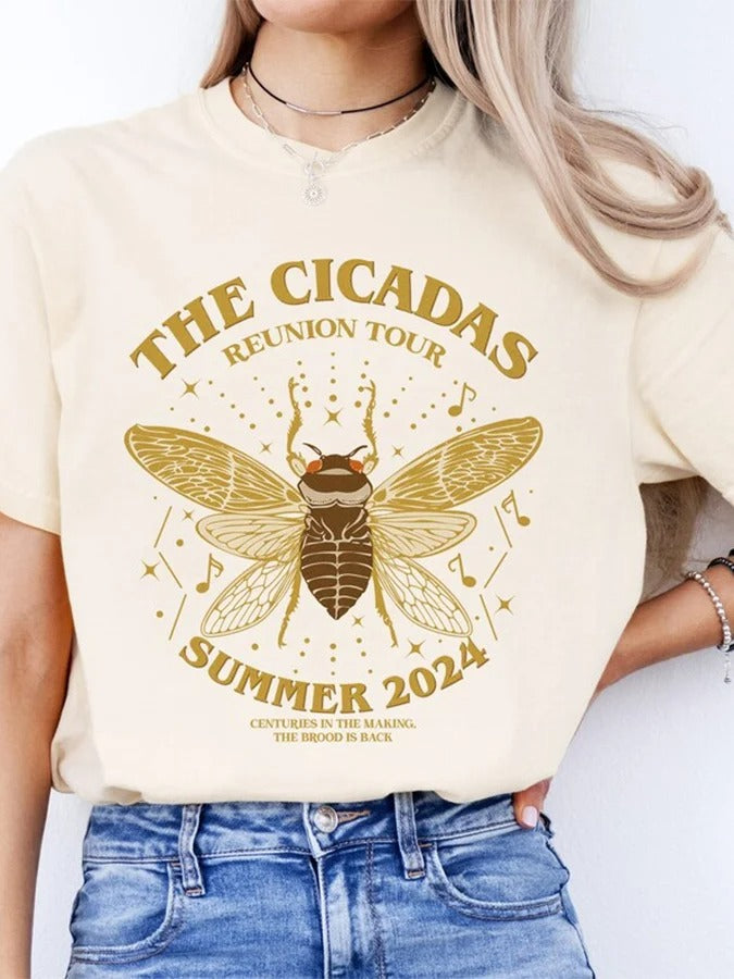 Women's The Cicadas Reunion Tour Printed Casual T-Shirt