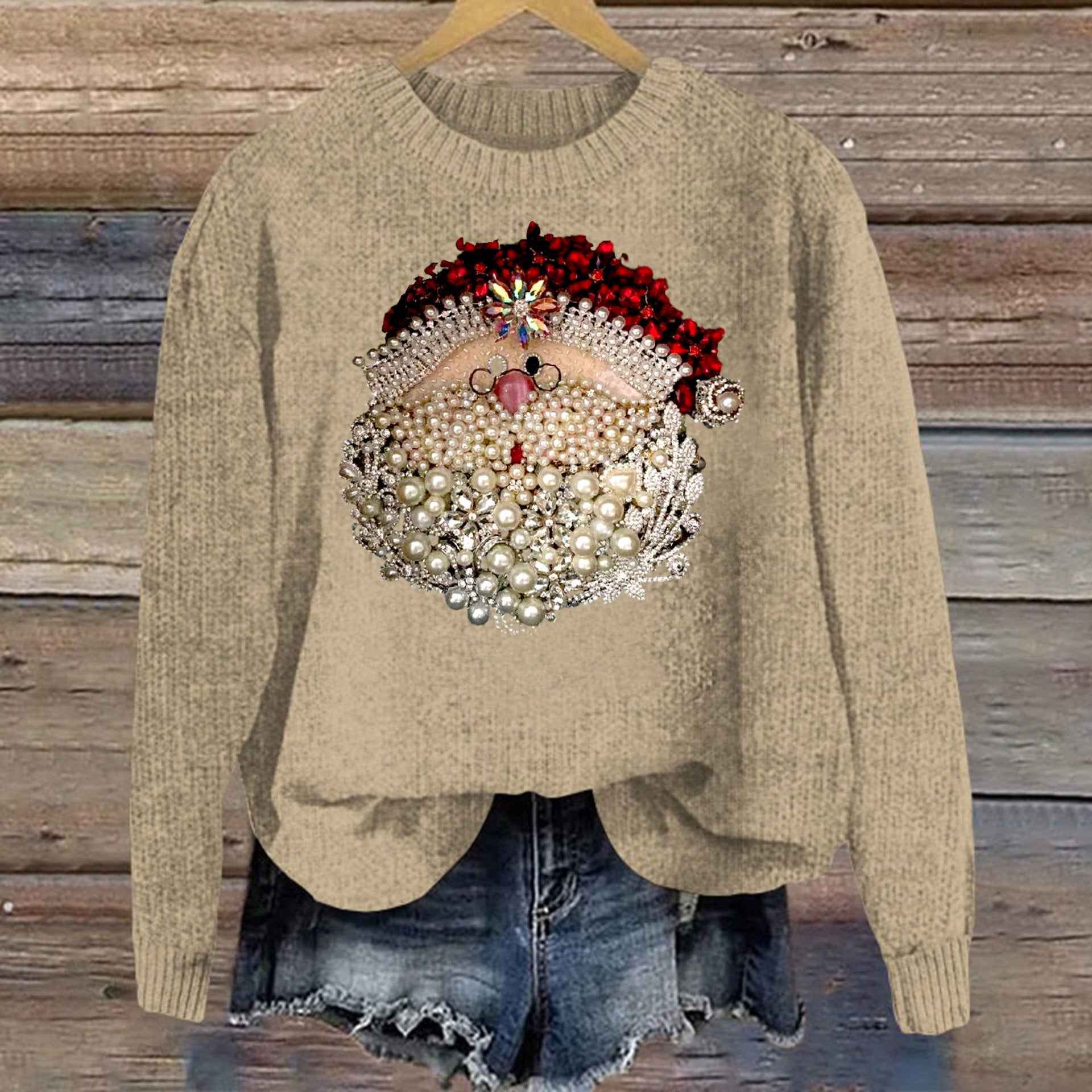 crew neck pullover sweater