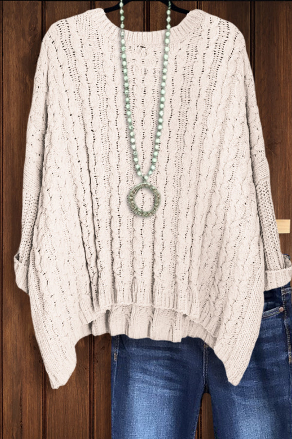CASUAL LOOSE CROCHET SWEATER