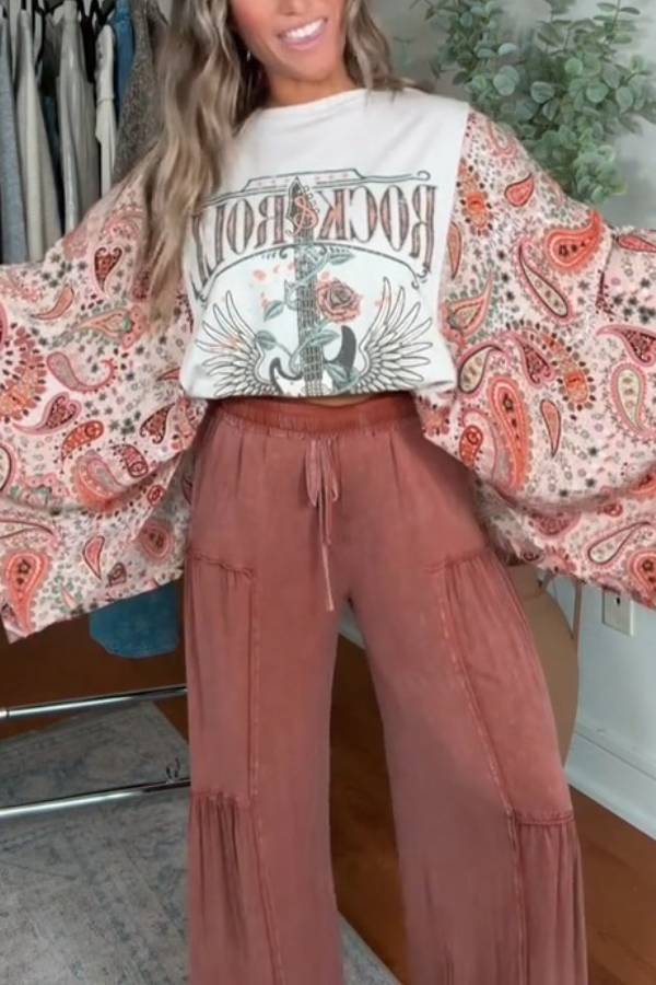 Rock & Roll Paisley Kimono Top