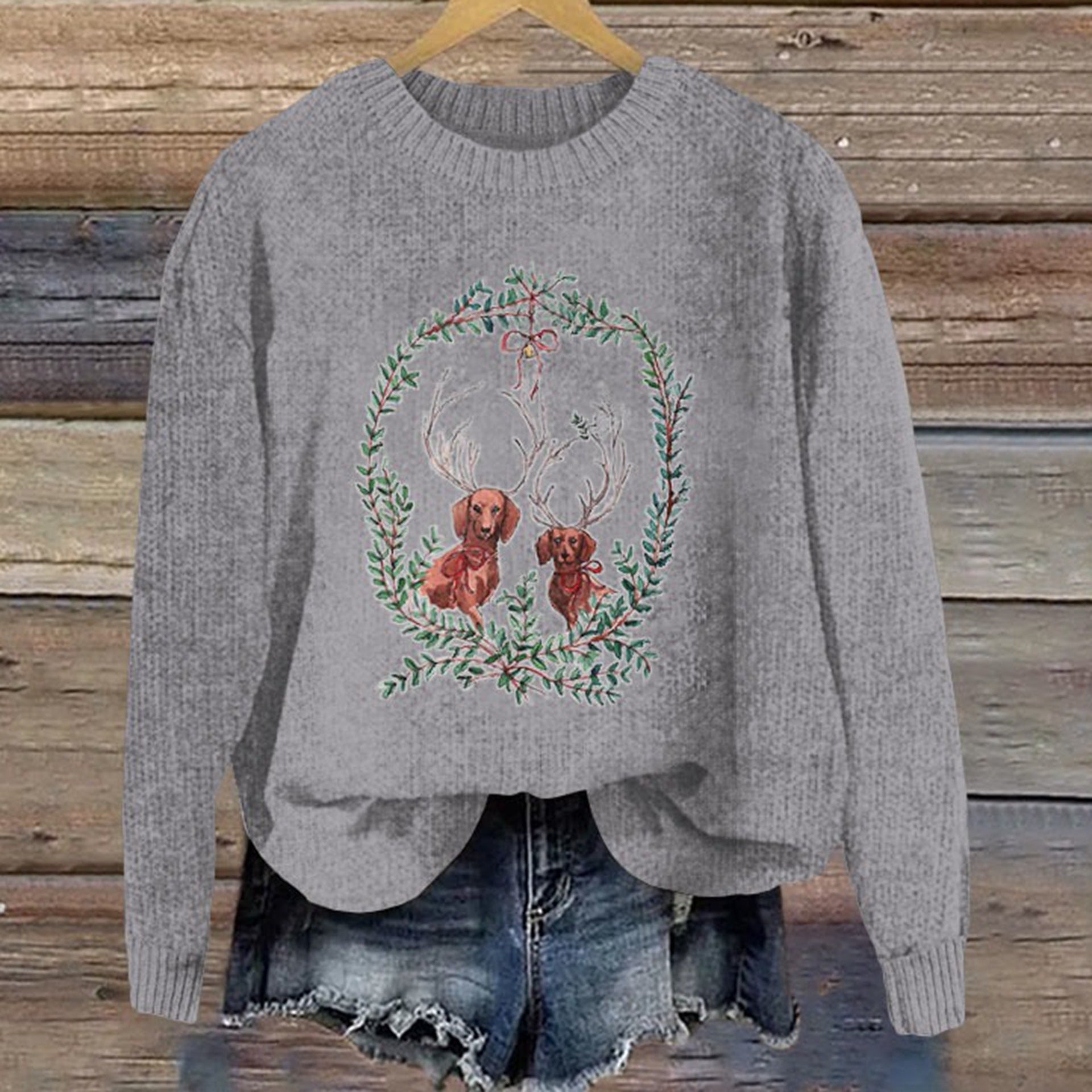 crew neck pullover sweater