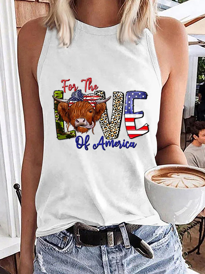 Gilet imprimé Highland pour femme For The Love Of America