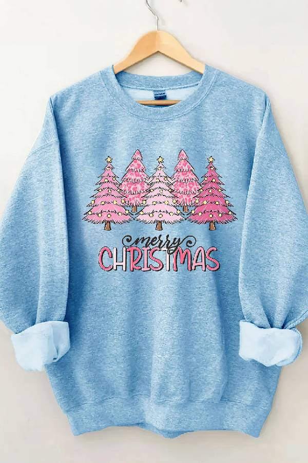 Pink Tree Christmas Sweatshirt