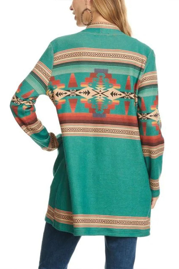 WOMEN YARN/WOOL YARN ETHNIC LONG SLEEVE COMFY BOHO CARDIGAN