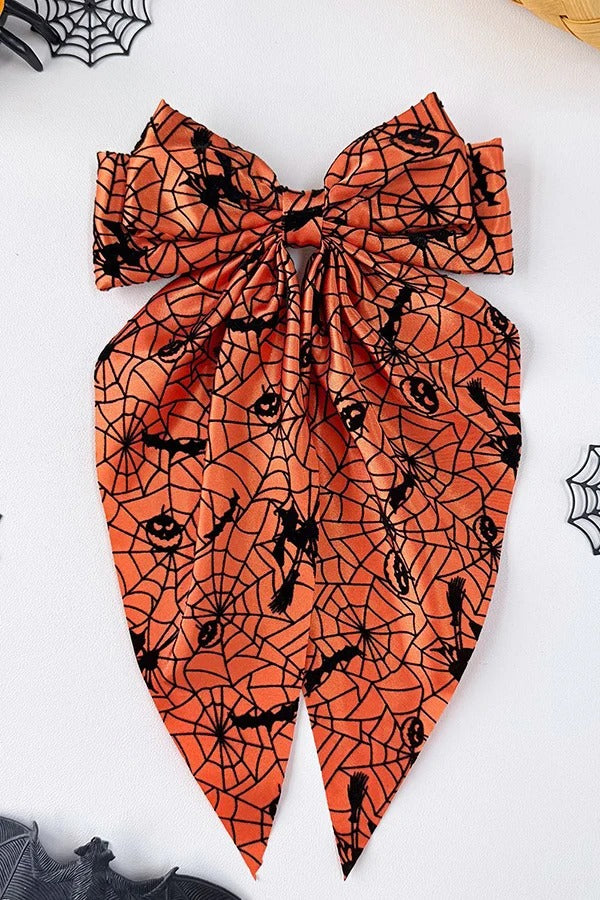 Halloween Spiderweb Bow Hair Clip