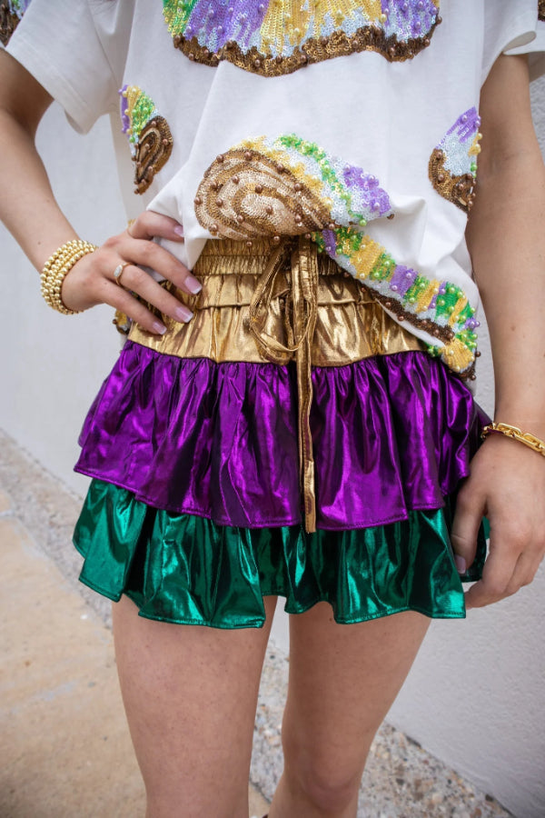 Mardi Gras Tiered Skirt