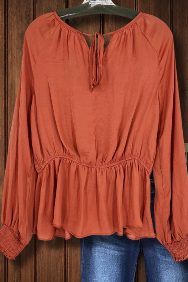 ELEGANT RUCHED TUNIC TOP
