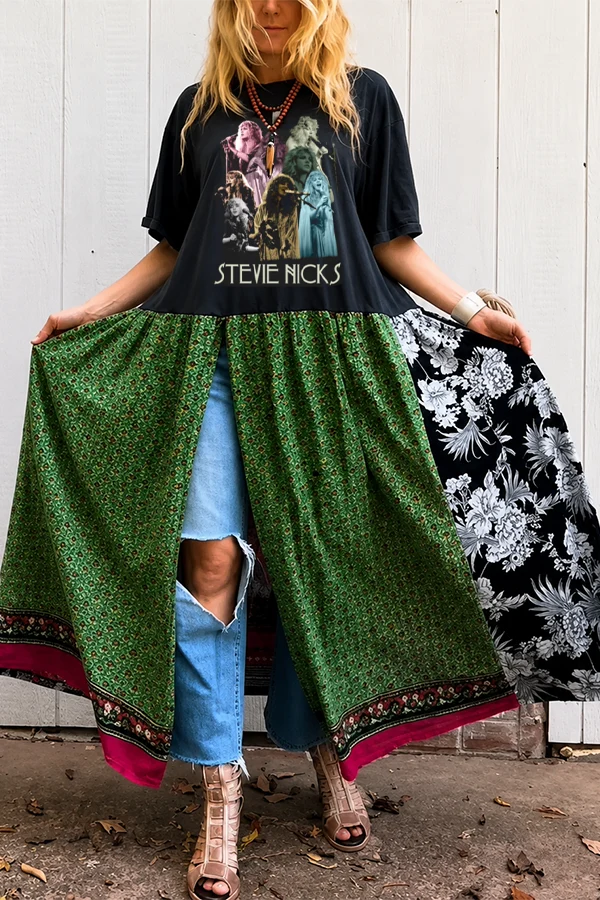 Stevie Nicks Double Split Maxi Tee