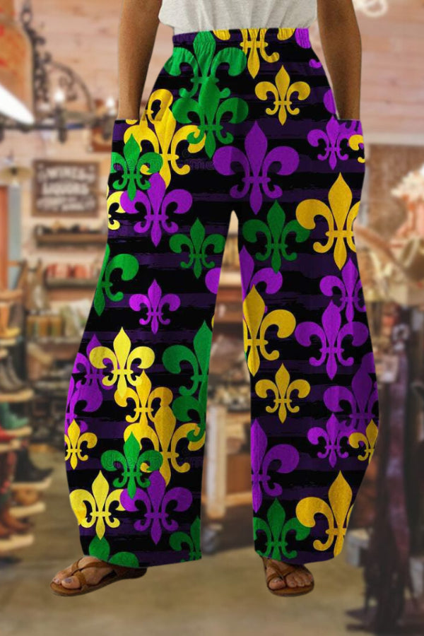 Karnevalswoche Retro Haremshose mit hoher Taille