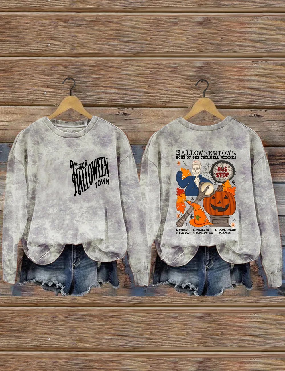 Welcome To Halloween Town Art Print Casual Sweatshirt
