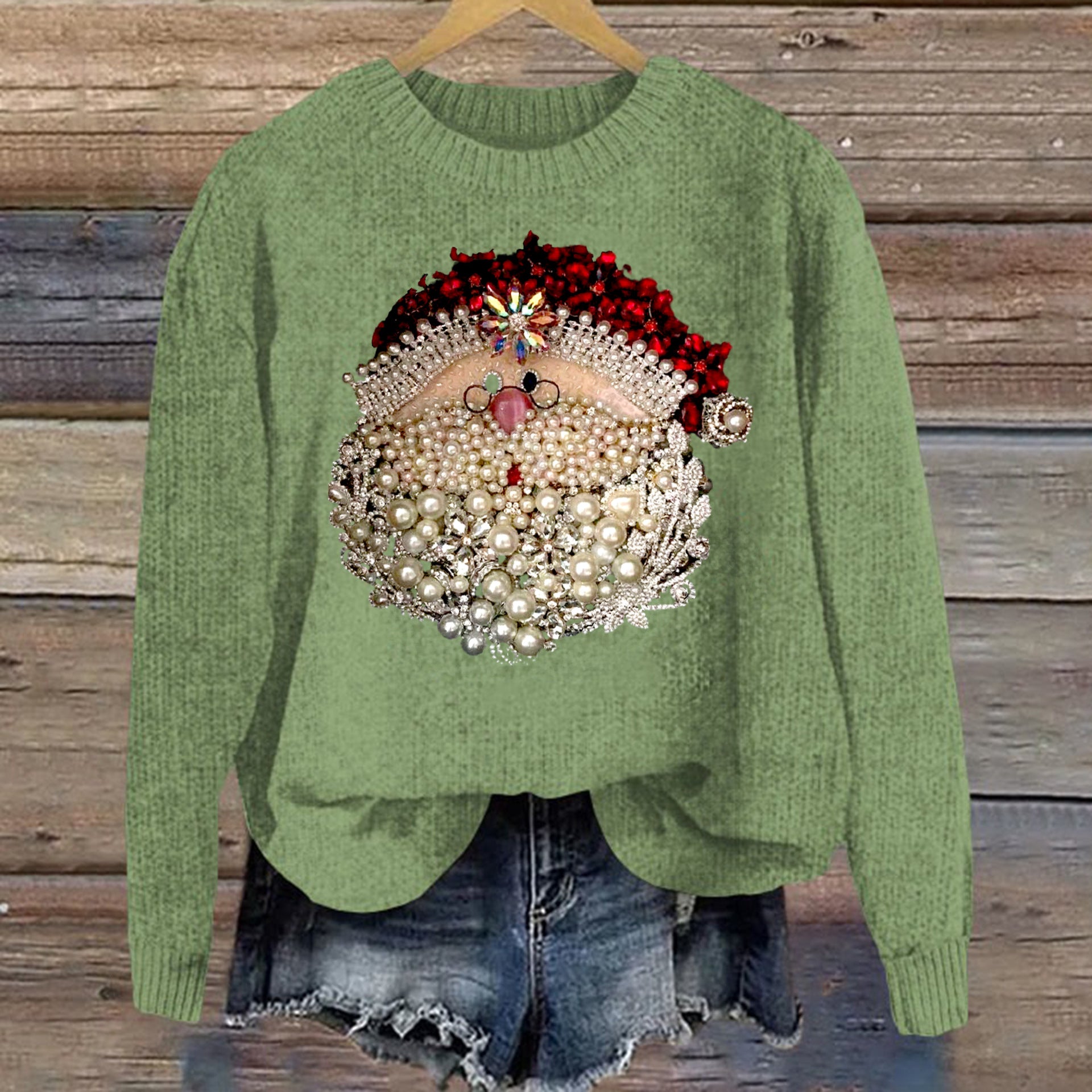 crew neck pullover sweater