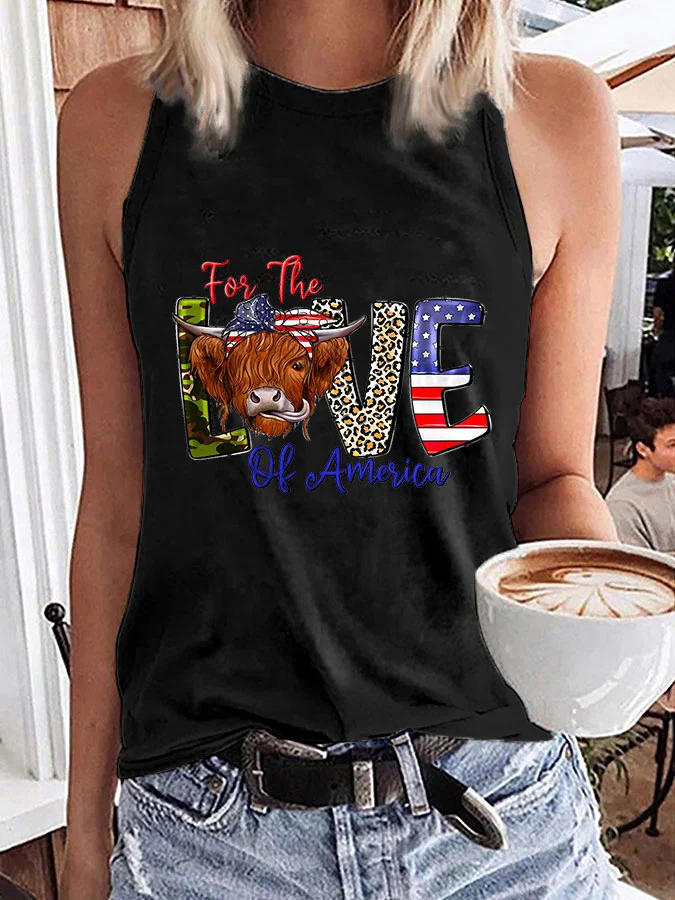 Gilet imprimé Highland pour femme For The Love Of America