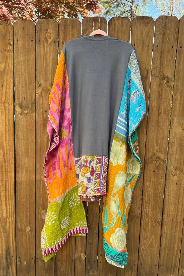 KANTHA WING UPCYCLED DRESS