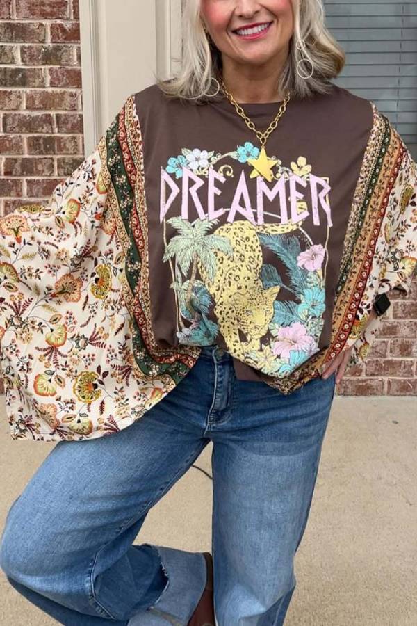 Vintage Dreamer Paisley Batwing Top