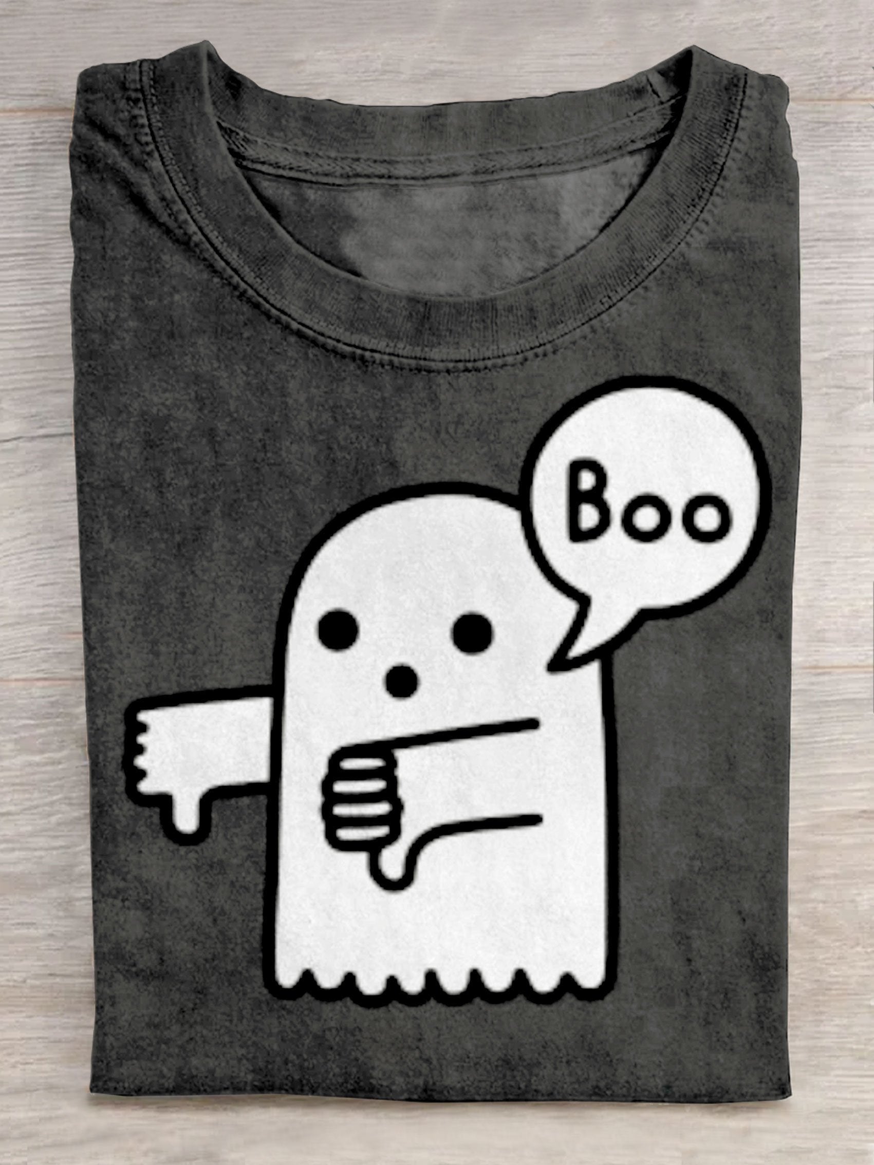 Ghost of Disapproval Art Print Casaul Short Sleeve T-shirt