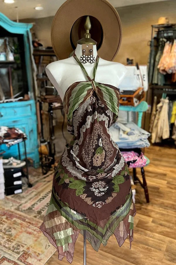 Robe à imprimé graphique vintage