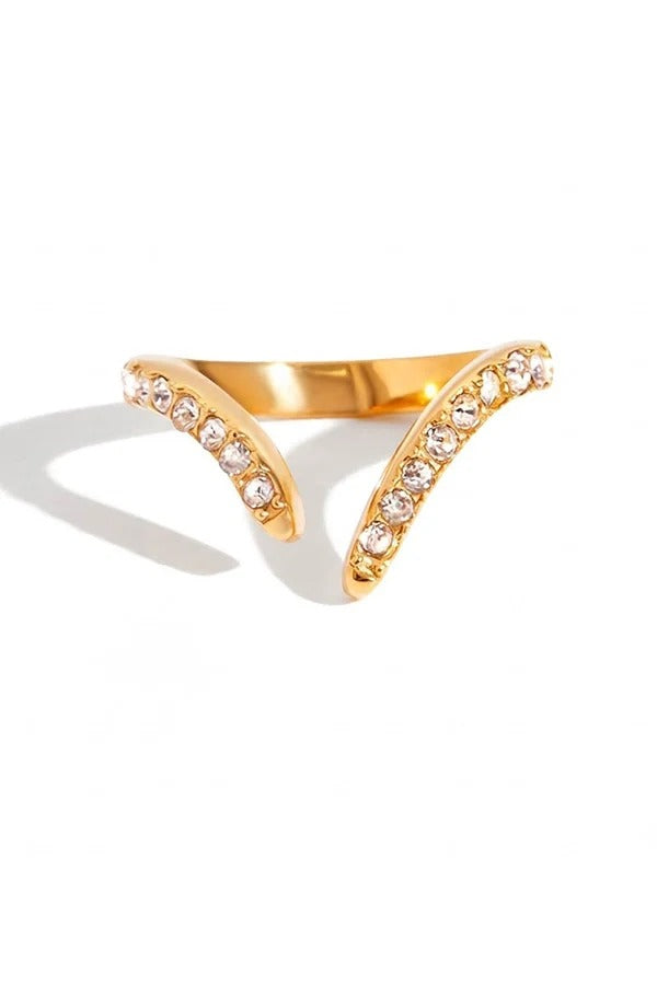 Western-style Affordable Luxury Geometric White Diamond Ring