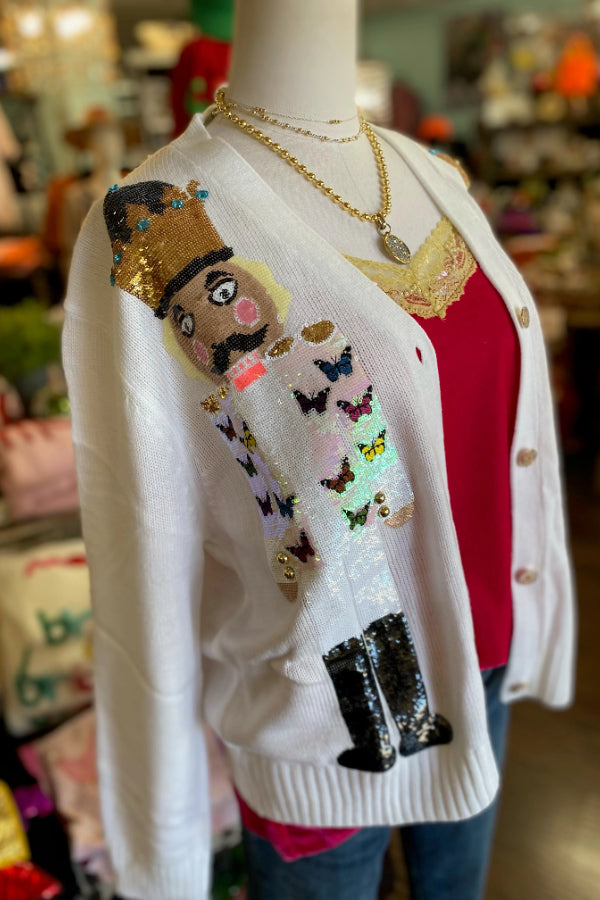 Schmetterlings-Nussknacker-Cardigan