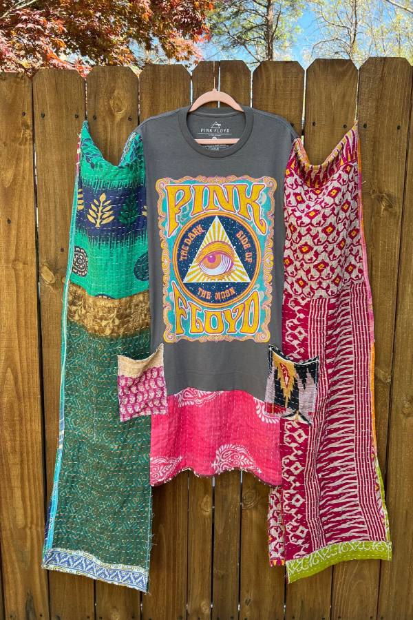 KANTHA WING UPCYCLED DRESS