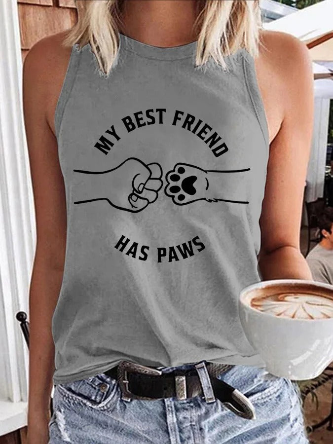 Gilet décontracté pour femme « Mon meilleur ami a des pattes » pour les amoureux des chiens