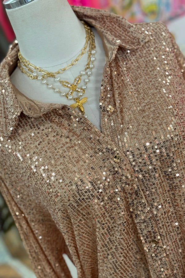 Glitzerndes Oberteil