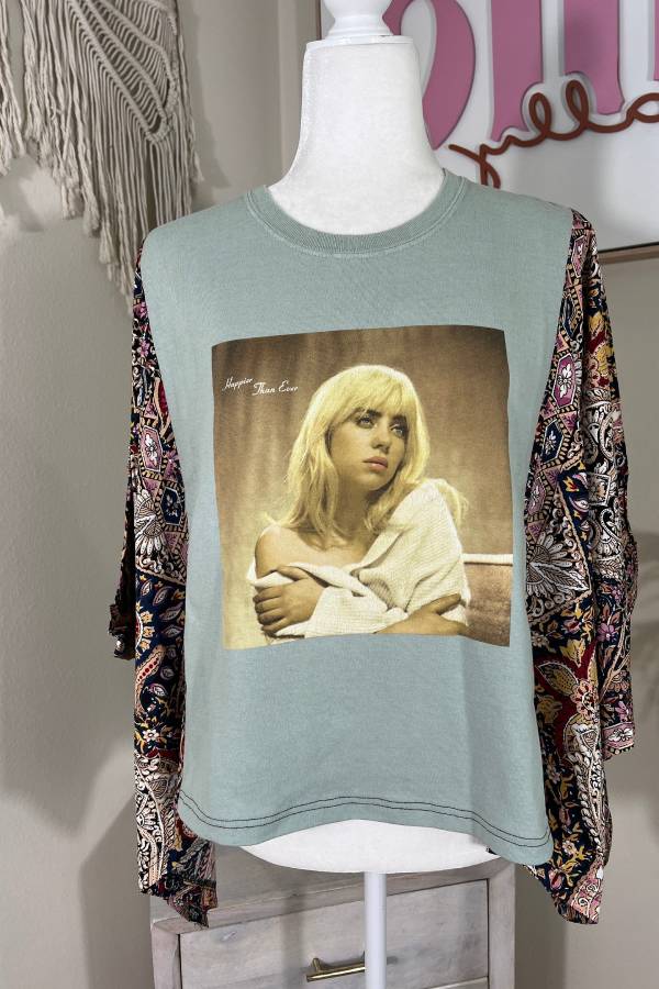 Billie Eilish Paisley Kimono Tee
