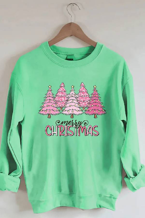 Pink Tree Christmas Sweatshirt