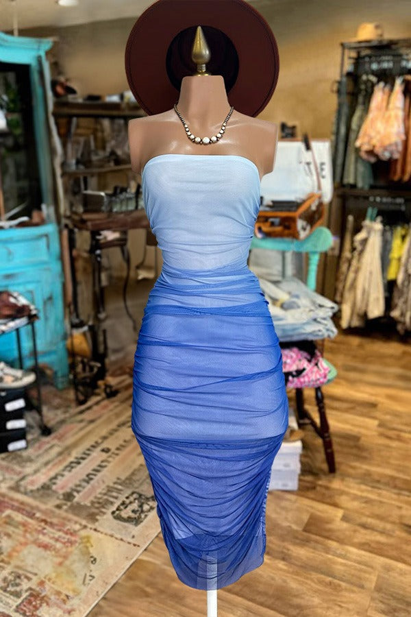 Belle robe tube dégradée