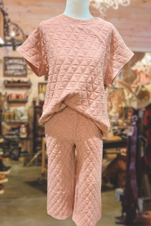 Textured Short Sleeve Set