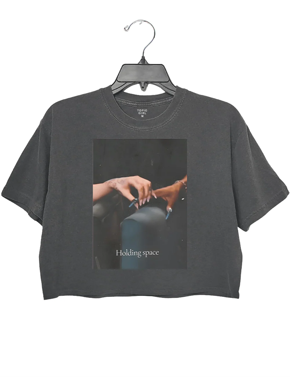 Holding Space Ariana Cynthia Finger Hold Defying Gravity Crop Top