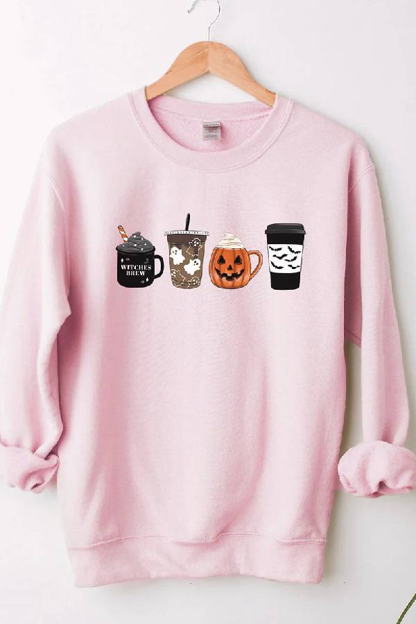 Halloween Coffee and Pumpkin Sweatshirt