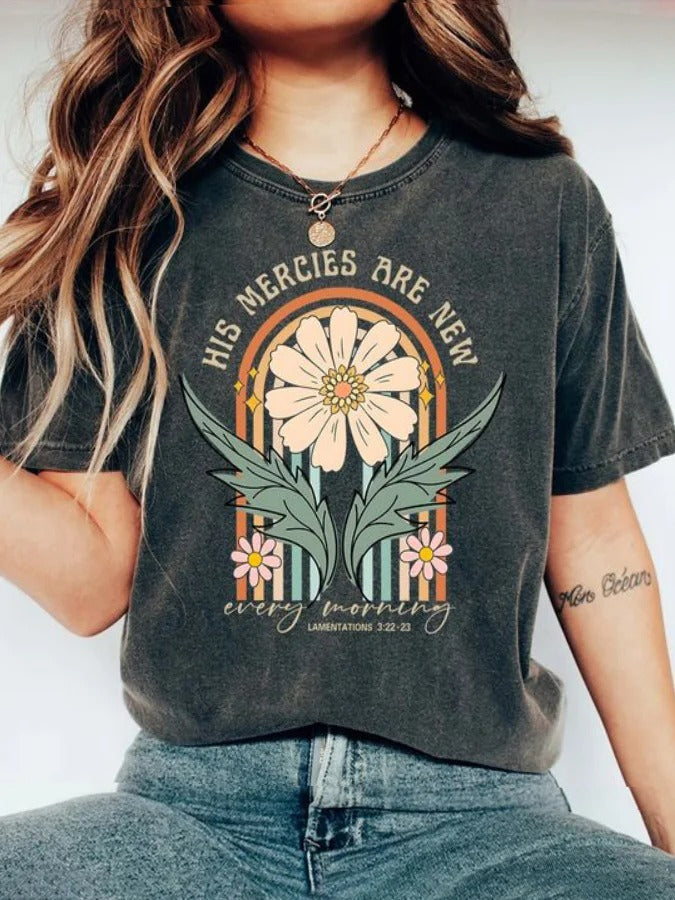 Women'S His Mercies Are New Every Morning Print T-shirt