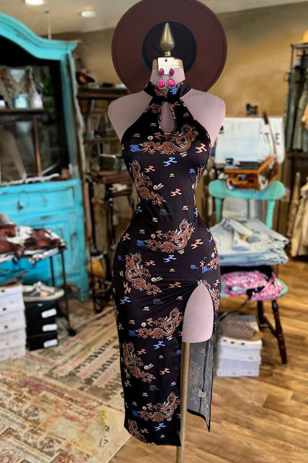 Kleid mit Vintage-Print