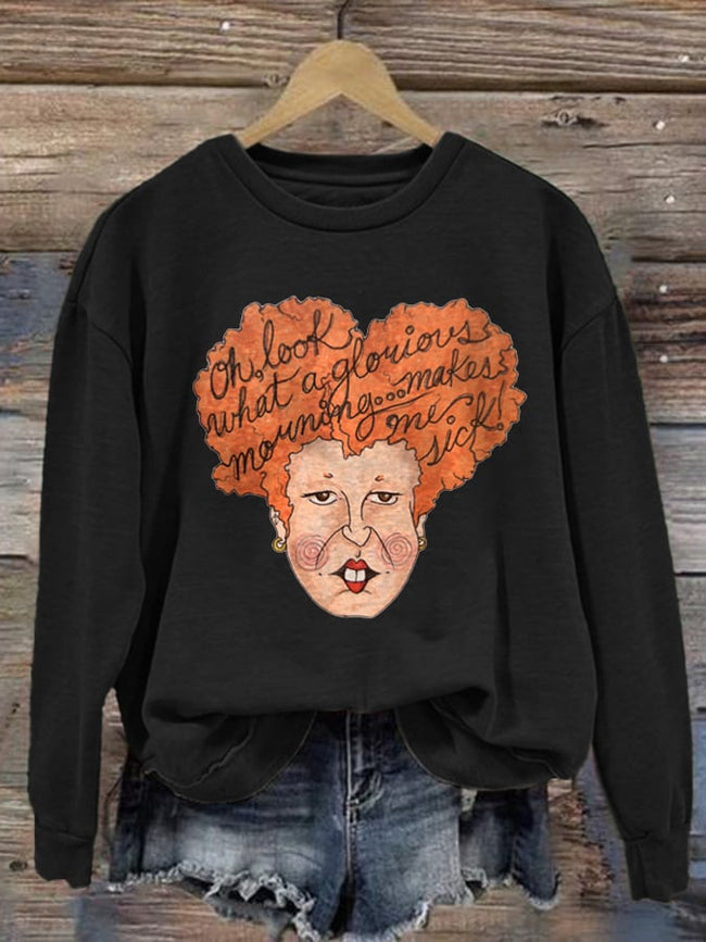 Halloween Women's Printed Long Sleeve Sweatshirt