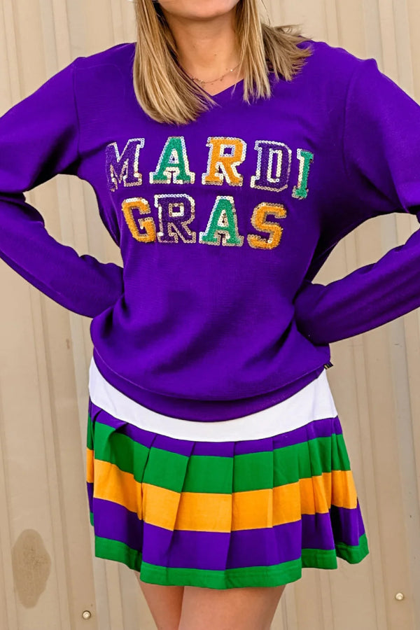 Sweat-shirt en coton imprimé Maddi Gras