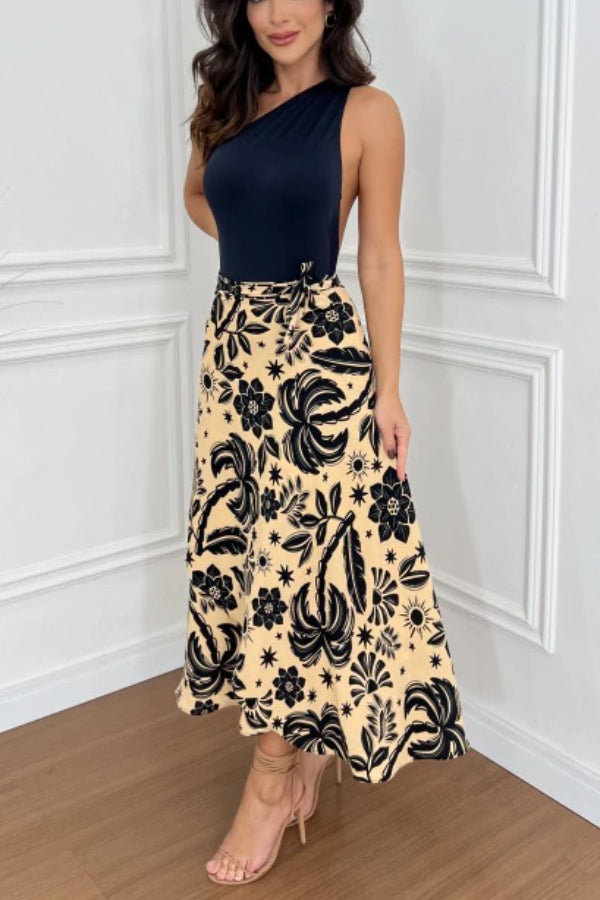 SAIA ENVELOPE ESTAMPADA DUNAS NUDE COM PRETO
