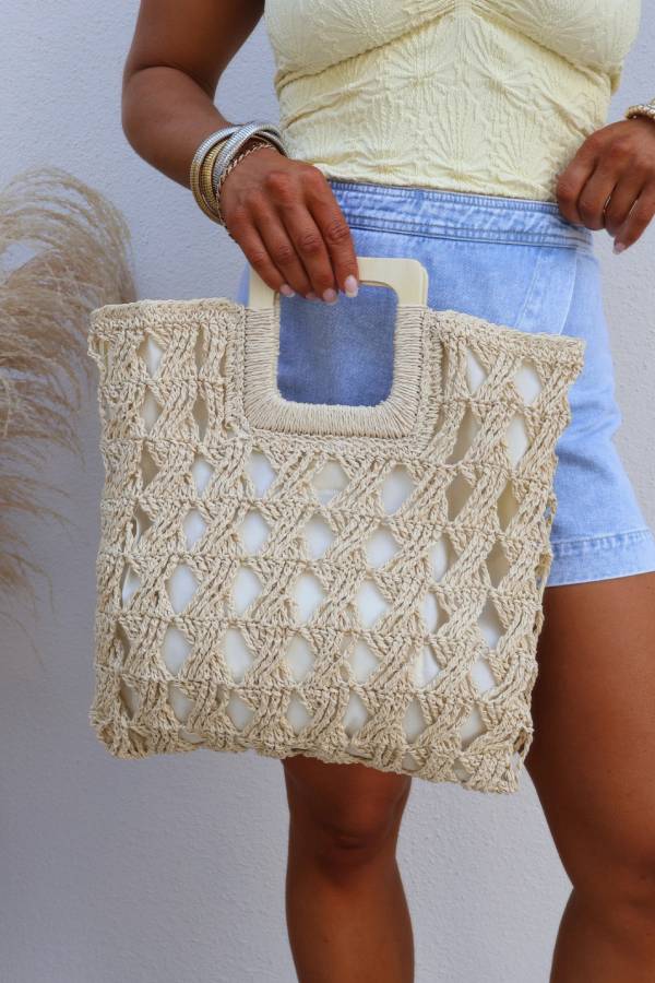 Endless Summer Boho Tote Bag Ivory