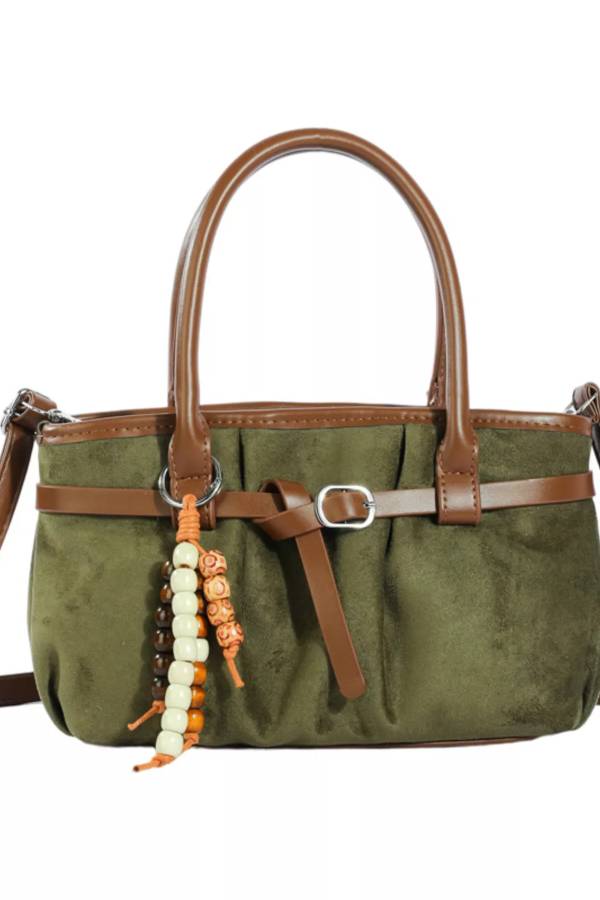 Vintage Ruched Crossbody Bag
