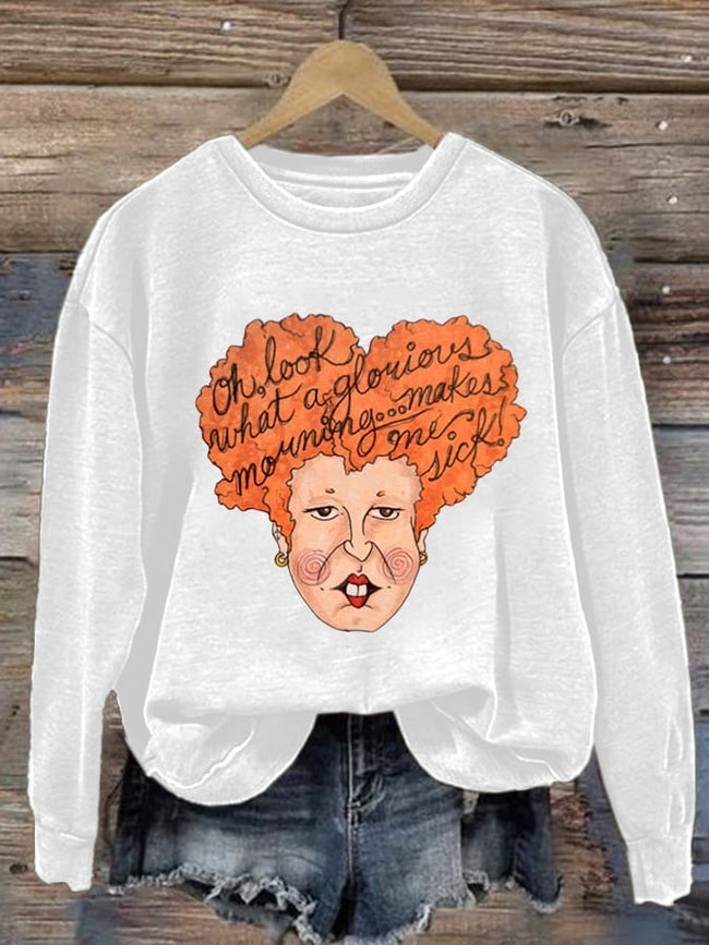 Halloween Women's Printed Long Sleeve Sweatshirt