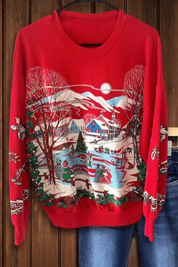 90S NUTCRACKER WINTER TOWN CREWNECK