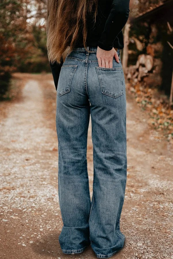 Jean large délavé vintage