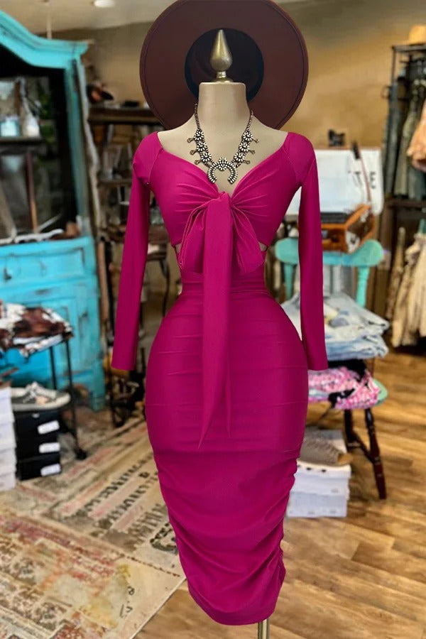 Midikleid mit Riemchen und Hohlsaum